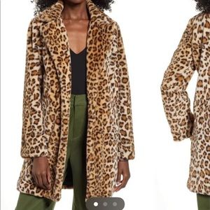 I.AM.GIA leopard faux fur coat
